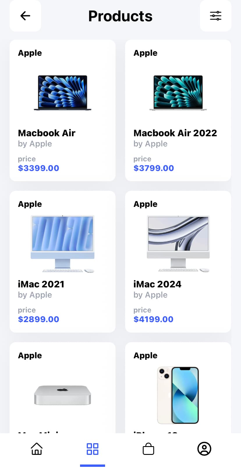 React Native Apple Store App UI screenshot 2