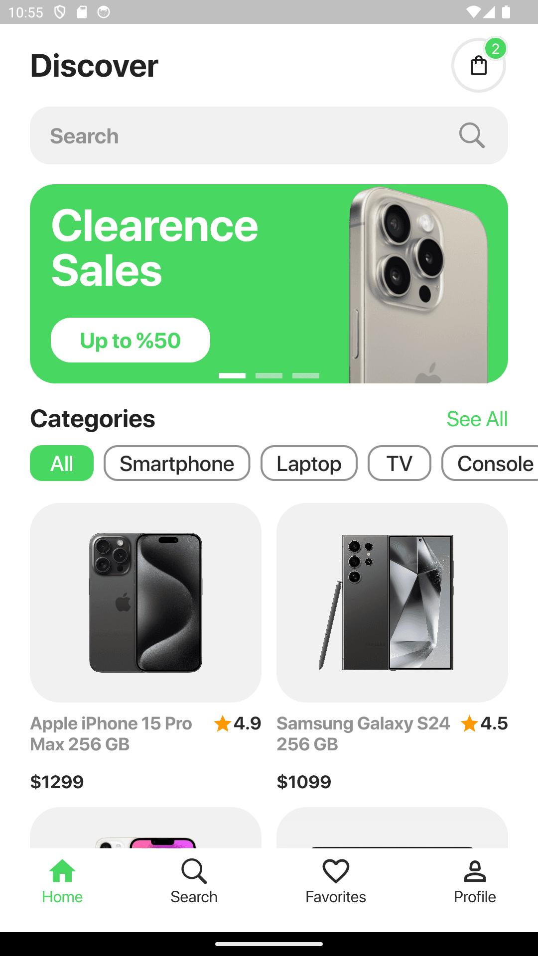 E-Commerce App screenshot 1