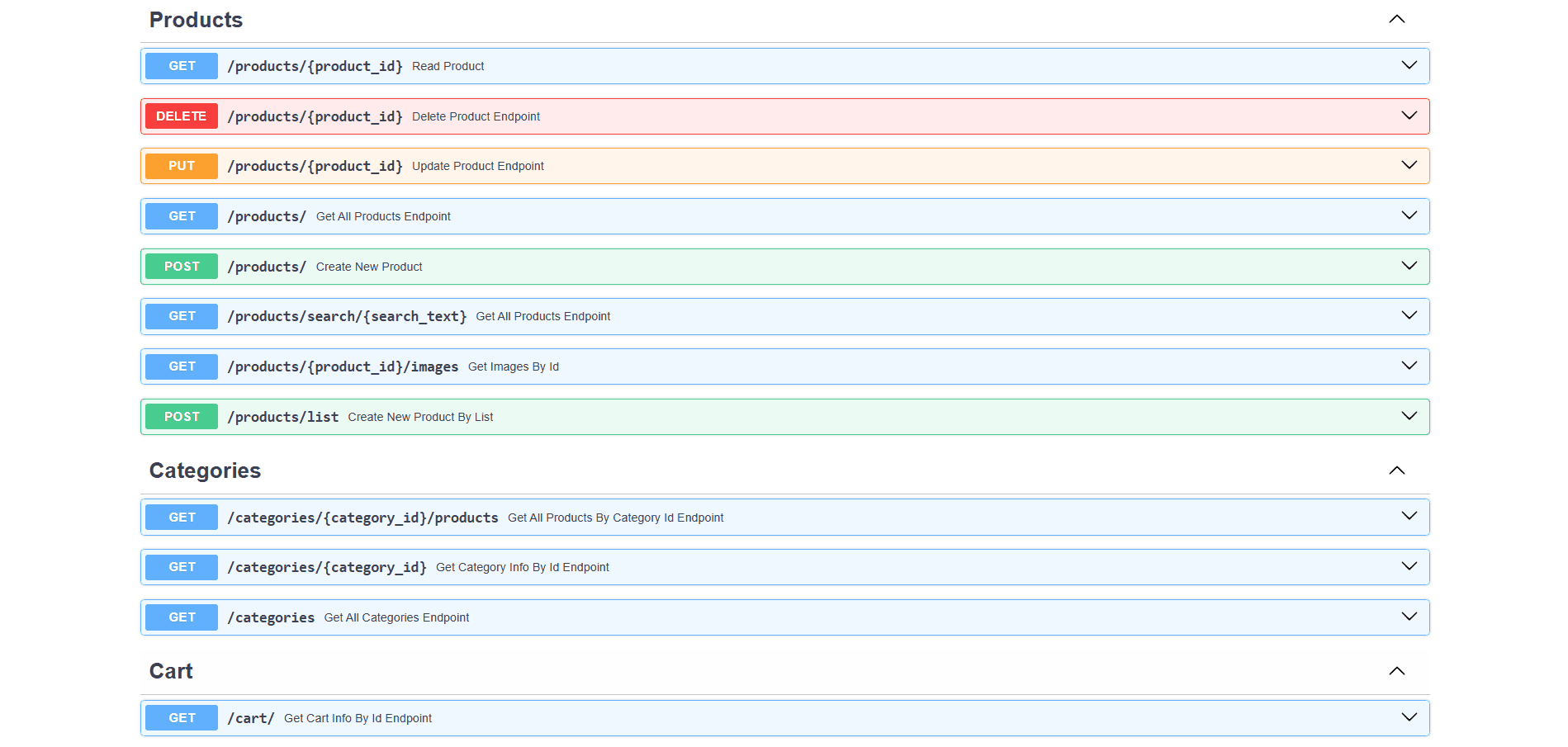 E-Commerce API screenshot 2