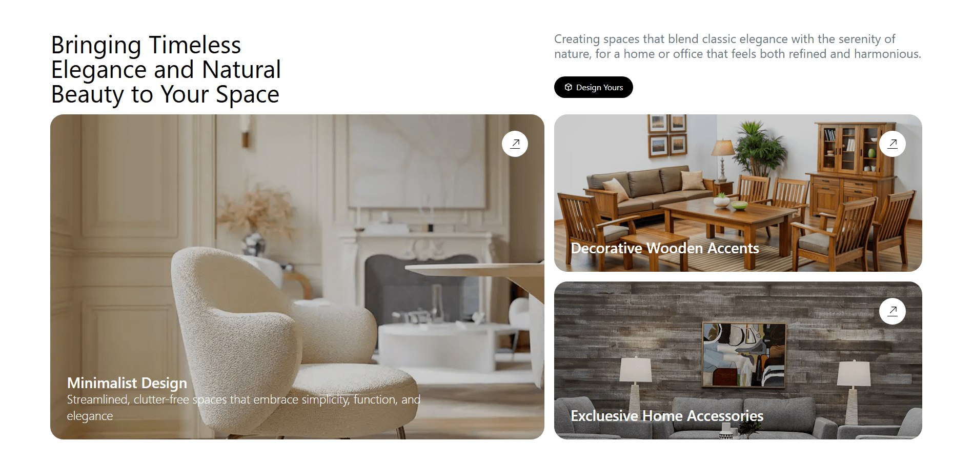 Furniture UI Website screenshot 2